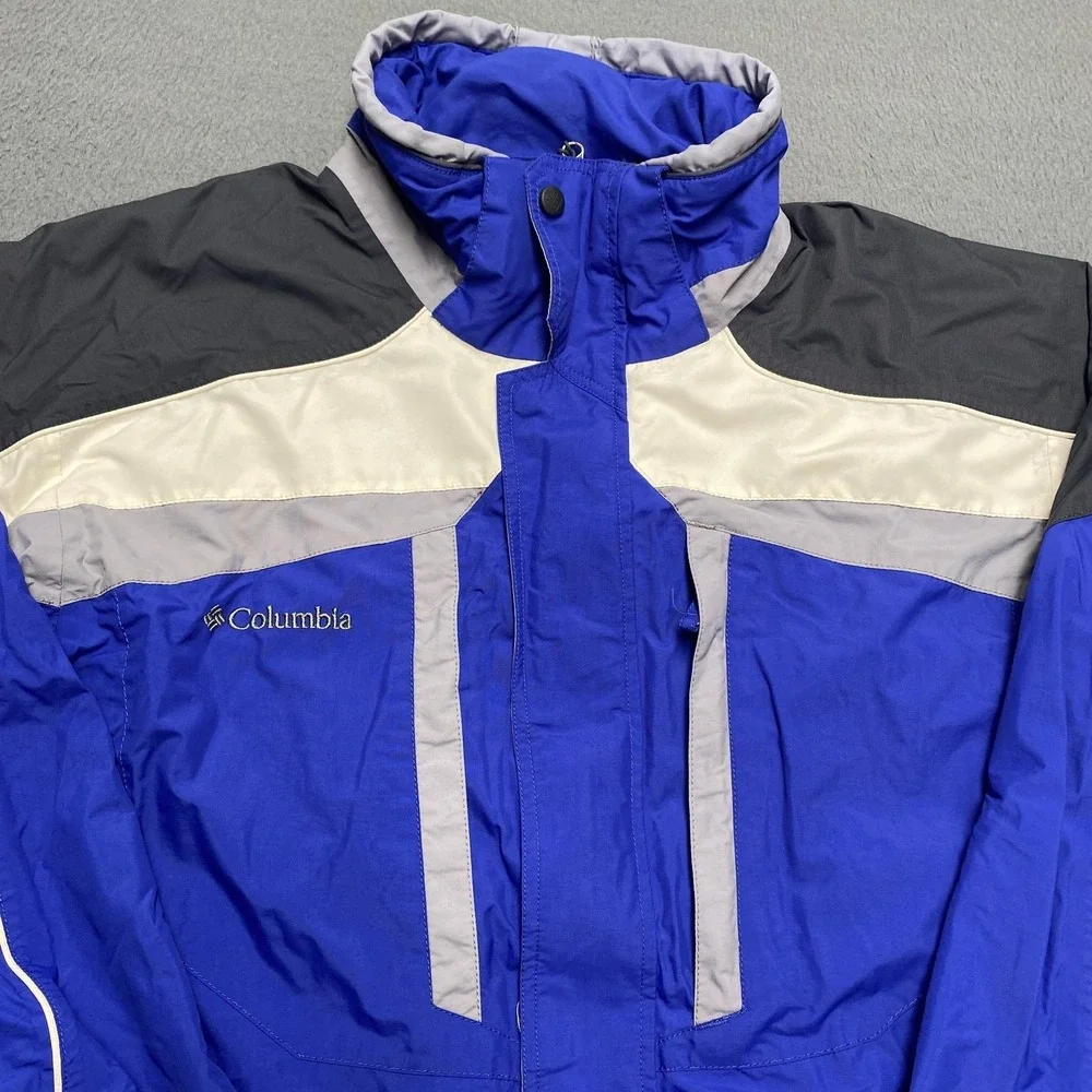 Columbia Jacket Mens‎ Large Blue Omni-Tech Whirlibird 3-in-1 Ski Snow Waterproof